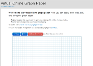 Virtual Online Graph Paper Example from Print Graph Paper